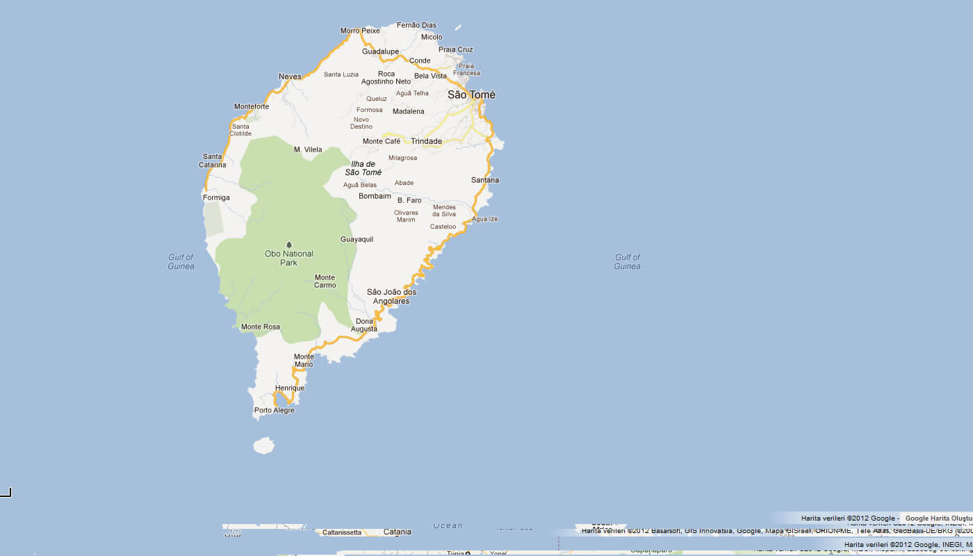 MAP OF SAO TOME AND PRINCIPE